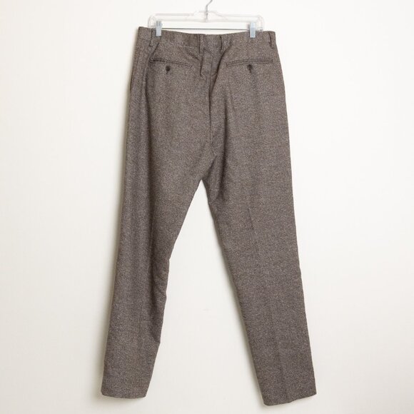 Banana Republic Italian Tweed Brown Suit 2pcs Jacket 42R Pants 36R - Picture 13 of 16